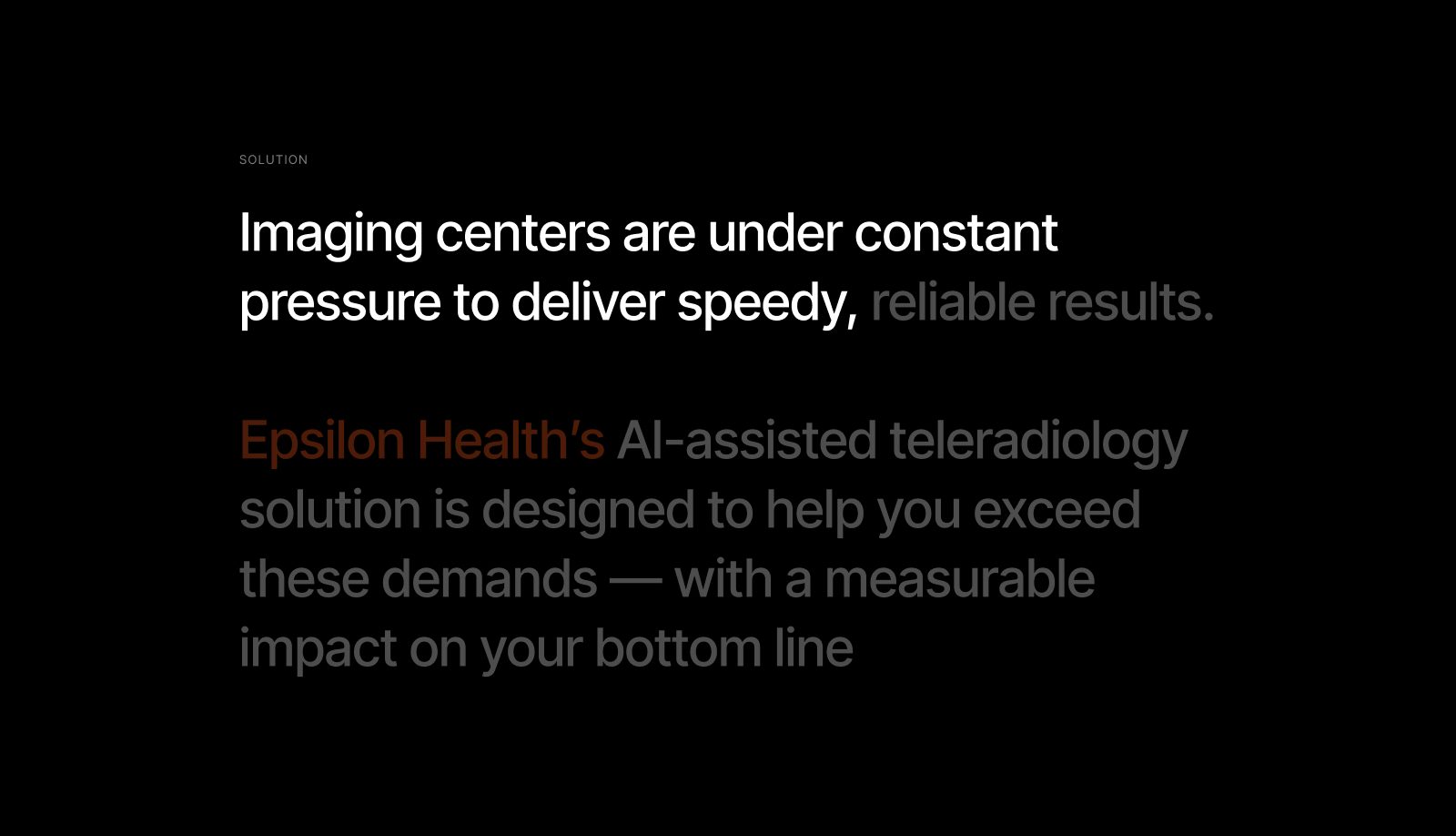 Epsilon Health website, screen 3
