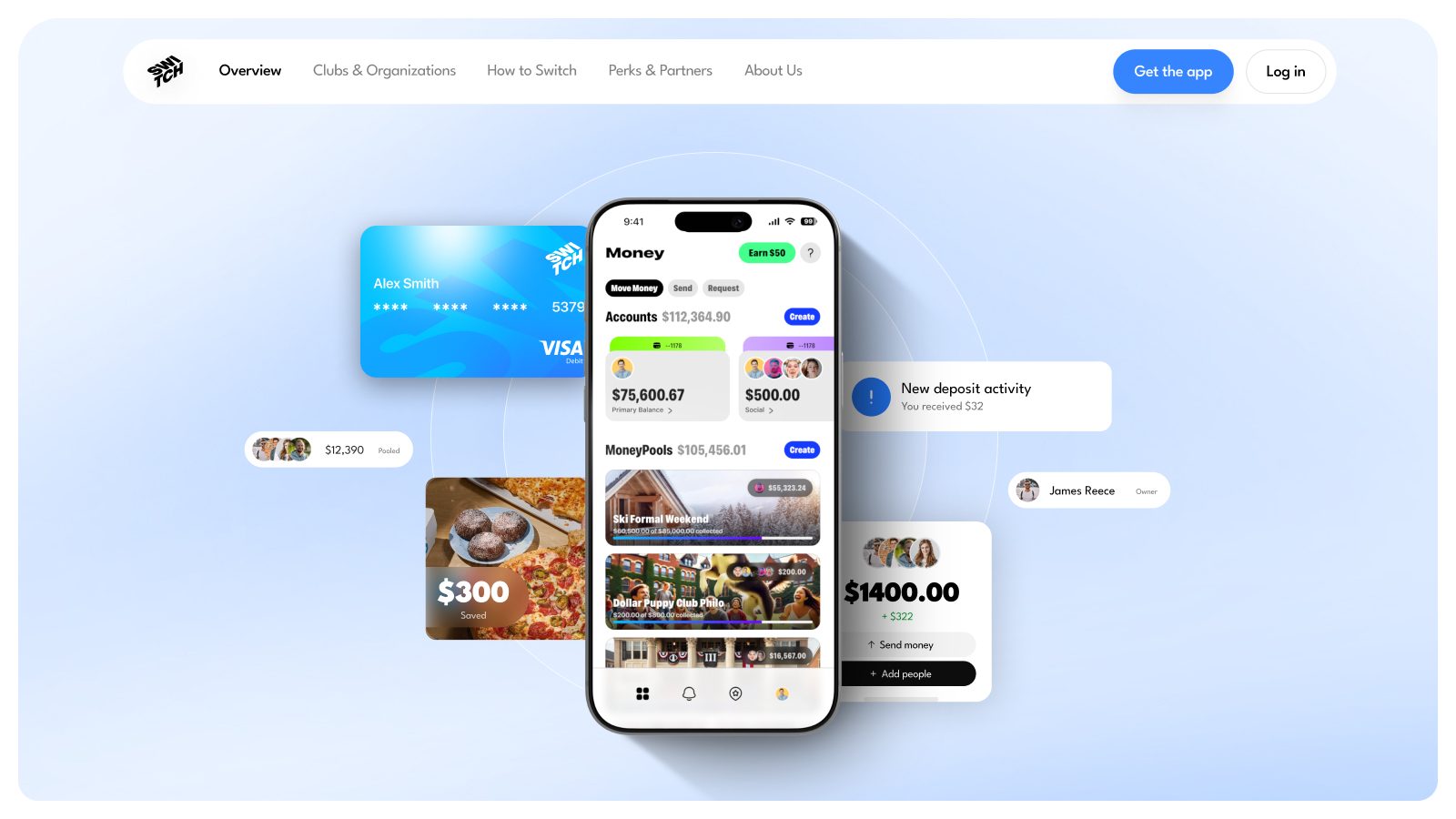 Switch website, screen 1