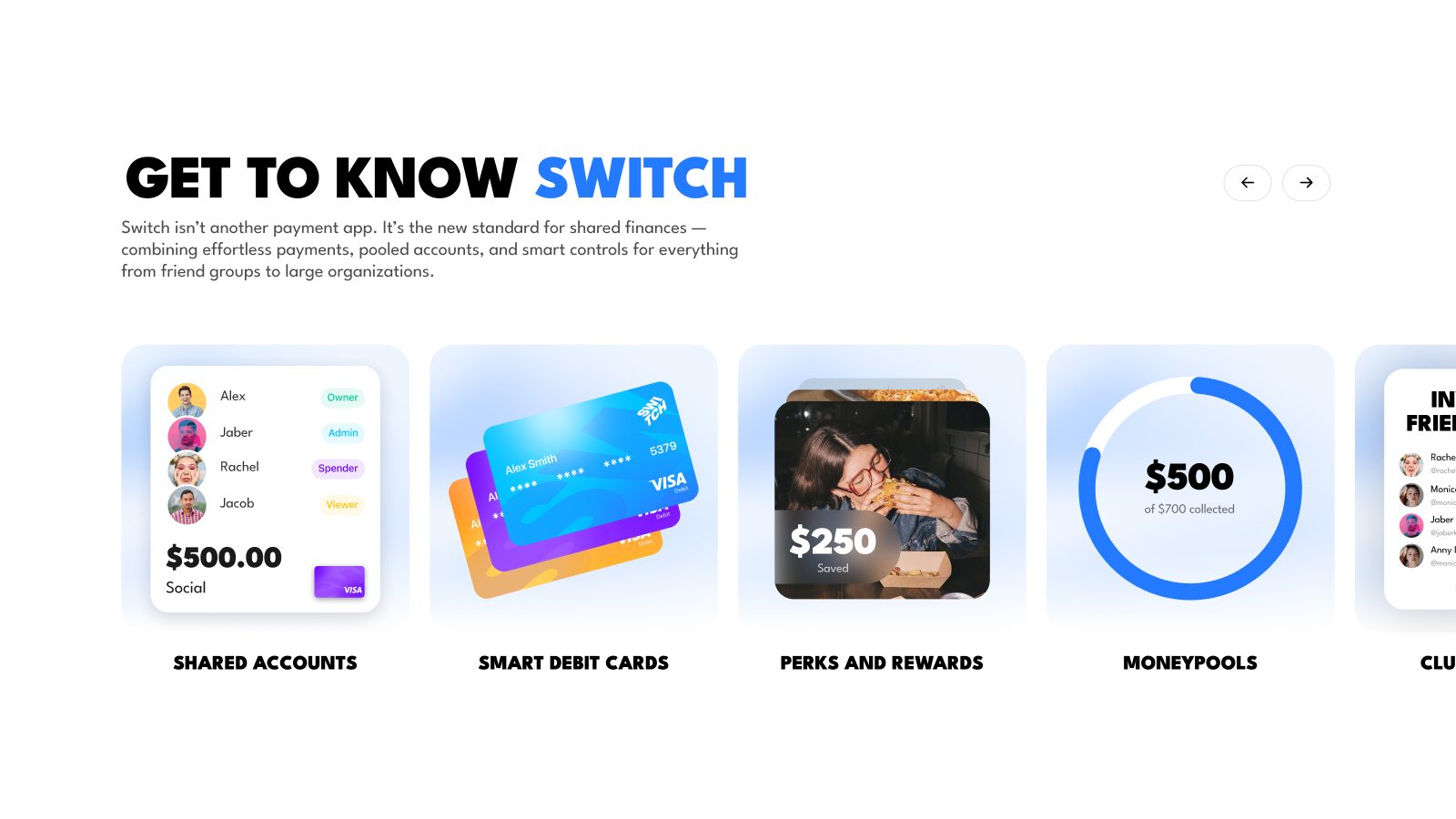 Switch website, screen 3