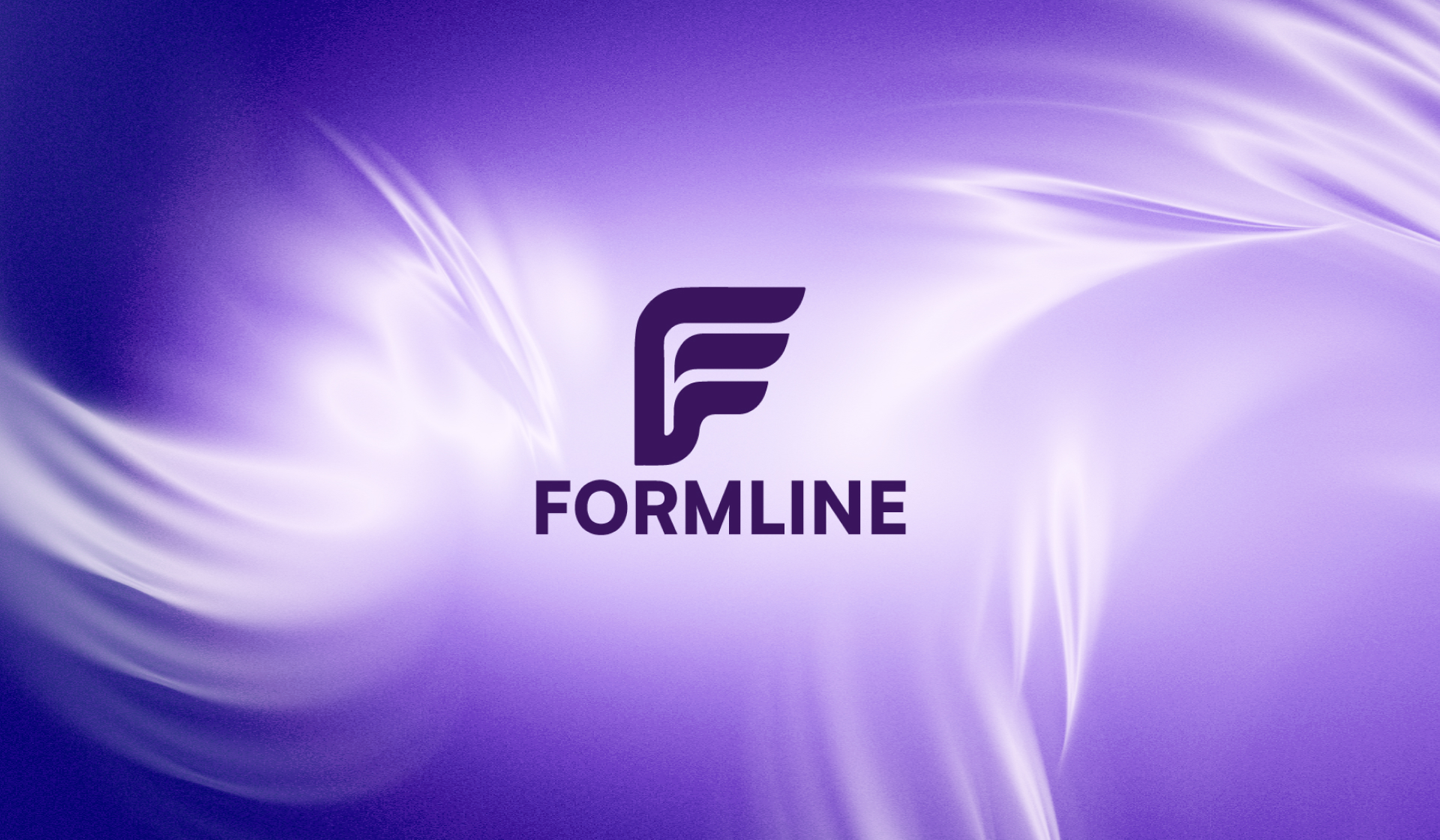 Formline clothing brand logo on blue abstract background